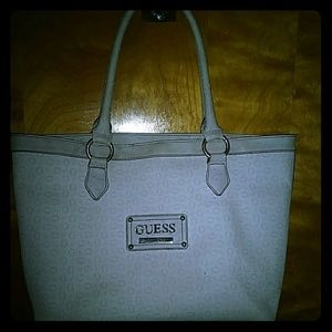 White Guess purse